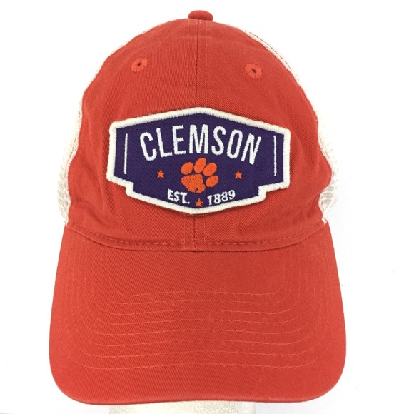 Clemson Tigers Paw Patch Hat Logo College Football Baseball Mesh Snap Back Cap - Picture 1 of 10